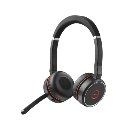 Jabra Evolve 75 SE/Stereo/ANC/BT/Bezdrát/MS/Černá-červená, 7599-842-109