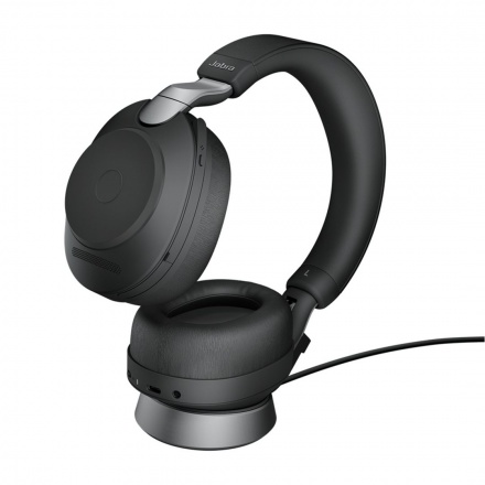 Jabra Evolve2 85/Stereo/ANC/BT/Bezdrát/MS/Stand/Černá, 28599-999-889