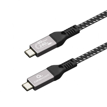 GEMBIRD Premium USB-C typ 4 40 Gb/s 240W 1,5M PD, CCBP-USB4-CMCM240-1.5M