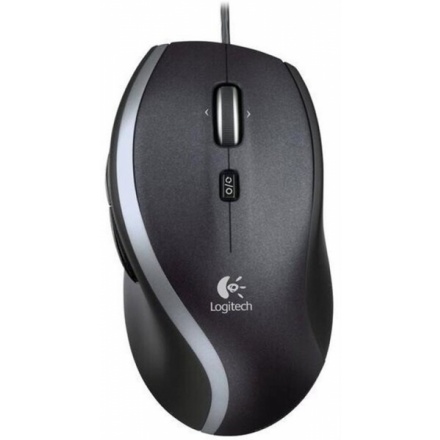 Logitech M500s/Kancelářská/Optická/Pro praváky/4 000 DPI/Drátová USB/Černá-stříbrná, 910-005784