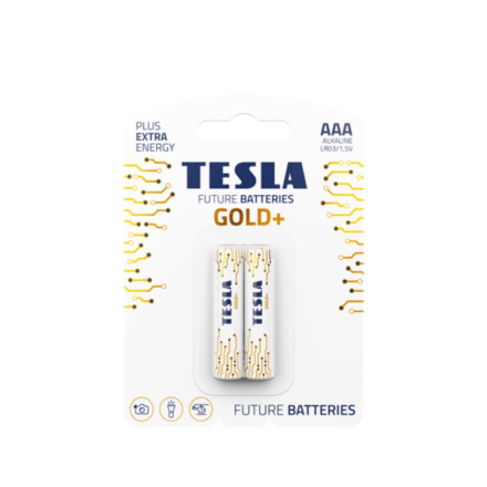 TESLA - baterie AAA GOLD+, 2ks, LR03, 12030220