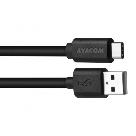 AVACOM datový a nabíjecí kabel USB - USB Type-C, 100cm, černá, DCUS-TPC-P10K