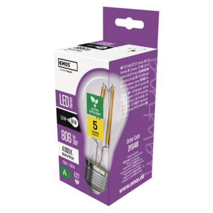 EMOS LED žárovka A60/E27/3,8W/60W/806lm/neutrální bílá, 1525283410