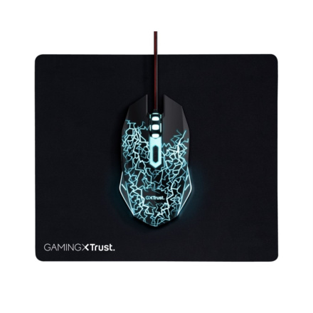 TRUST BASICS GAMING MOUSE & PAD, 24752