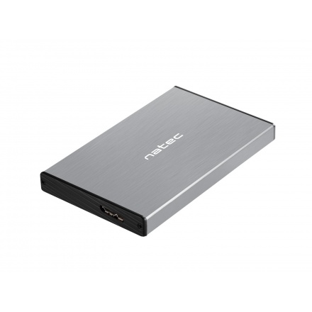 Externí box pro HDD 2,5" USB 3.0 Natec Rhino Go, šedý, hliníkové tělo, NKZ-1281