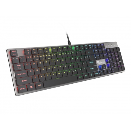 Genesis herní mechanická klávesnice THOR 420/RGB/Content Slim Blue/Drátová USB/US layout/Šedá, NKG-1587