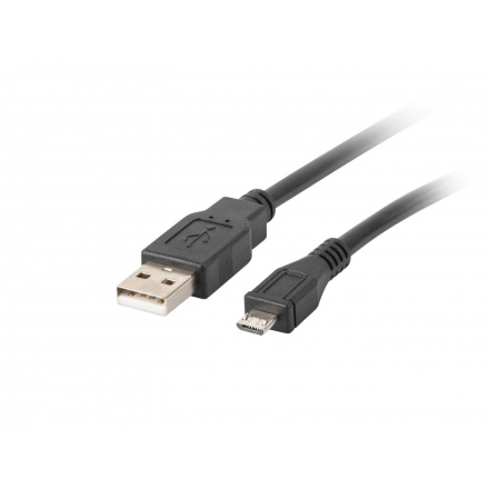 NATEC LANBERG Kabel USB 2.0 AM/Micro, 1m, černý, CA-USBM-10CC-0010-BK