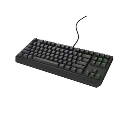 Genesis herní klávesnice THOR 230/TKL/RGB/Outemu Red/Drátová USB/US layout/Černá, NKG-2077