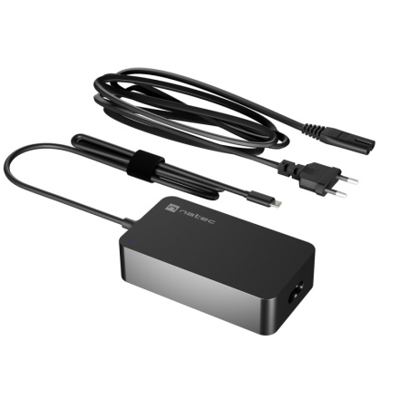 Nabíječka Natec GRAYLING 65W USB-C pro notebooky, tablety, smartphony, NZU-2034 - neoriginální