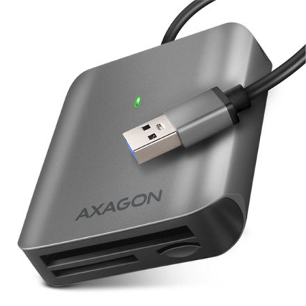 AXAGON CRE-S3, USB-A 3.2 Gen 1 - SUPERSPEED čtečka karet, 3-slot & lun SD/microSD/CF, podpora UHS-II, CRE-S3