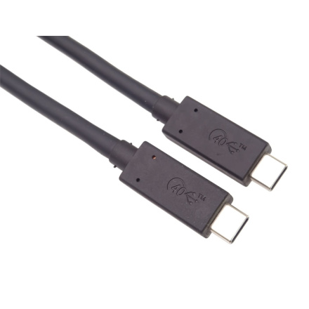 PremiumCord USB4™ 40Gbps 8K@60Hz kabel Thunderbolt 3 délka: 0,5m, ku4cx05bk