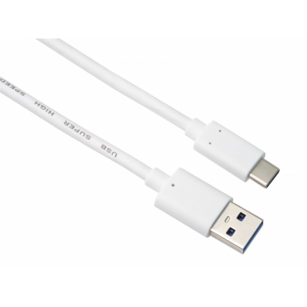 PremiumCord kabel USB-C - USB 3.0 A (USB 3.2 generation 2, 3A, 10Gbit/s)  3m bílá, ku31ck3w