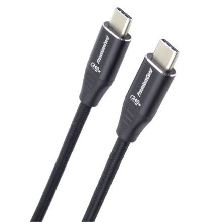 PremiumCord Kabel USB-C M/M, 240W 480 MBps, 0,5m, ku31cv05