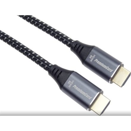 PremiumCord ULTRA HDMI 2.1 High Speed + Ethernet kabel 8K@60Hz,zlacené 5m, KPHDM21S5