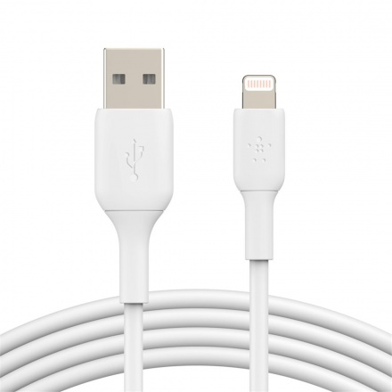 BELKIN kabel USB-A - Lightning, 1m, bílý, CAA001bt1MWH