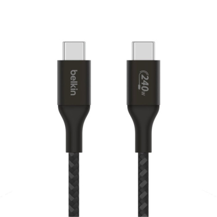 Belkin Boost charge USB-C kabel 240W, 2m, černý, CAB015bt2MBK