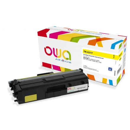 OWA Armor toner kompatibilní s Brother TN-421Y, 1800st, žlutá/yellow, K18060OW