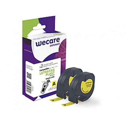 WECARE ARMOR páska kompatibilní s DYMO S0721620,Black/Yellow,2*12mm*4m, K80004W4