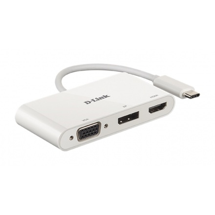 D-Link 3-in-1 USB-C to HDMI/VGA/DisplayPort Adapter, DUB-V310