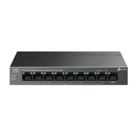 TP-Link LS109P 9x10/100 (8xPOE+) Desktop switch, LS109P