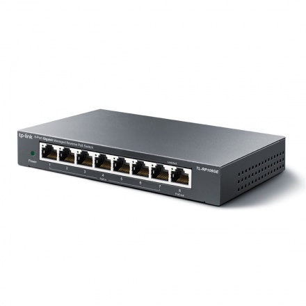 TP-Link TL-RP108GE easy smart switch, 7xGb passive POE-in, 1xGb pas.POE-out, RP108GE