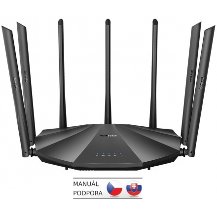 Tenda AC23 WiFi AC Router 2100Mb/s, 1x GWAN, 3x GLAN, VPN, IPv6, 7x 6dBi, 4x4 MU-MIMO, CZ App AC2100, 75011843