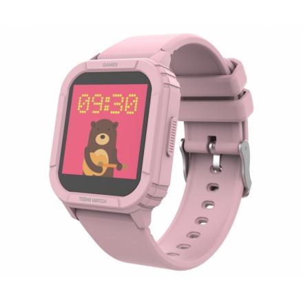 iGET KID F10 Pink - chytré dětské hodinky, IP68, 1,4" displ., 8 her, teplota, srdeční tep, F10 Pink