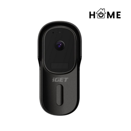 iGET HOME Doorbell DS1 Black - WiFi bateriový videozvonek, FullHD, obousměrný zvuk, CZ aplikace, 75020800