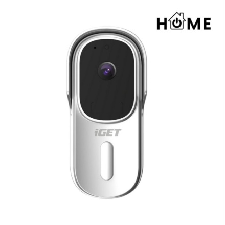 iGET HOME Doorbell DS1 White - WiFi bateriový videozvonek, FullHD + !!! ZDARMA reproduktor CHS1 !!!, 75020801