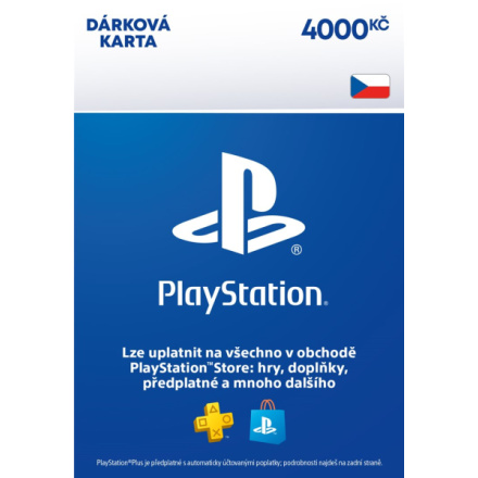 SONY ESD ESD CZ - PlayStation Store el. peněženka - 4000 Kč, SCEE-CZ-00400000