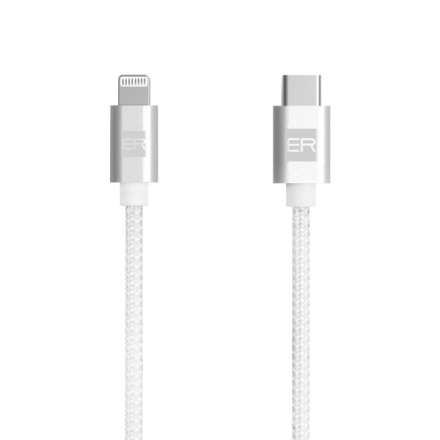 ER POWER kabel USB-C/Lightning 120cm bílý, ERPWCL120WH