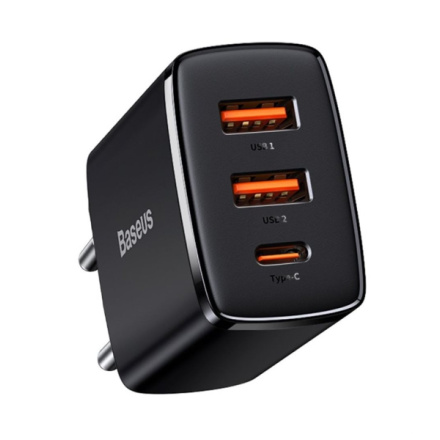 Baseus CCXJ-E01 Compact Quick Nabíječka USB-C 30W Black, 6953156207295