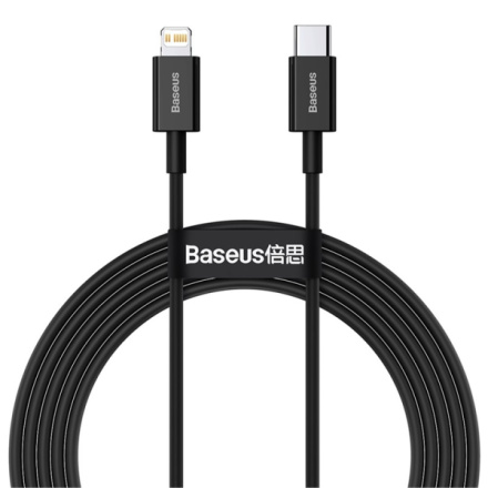 Baseus Datový kabel Superior Series USB-C/Lightning 20W 2m černý, 6953156205352