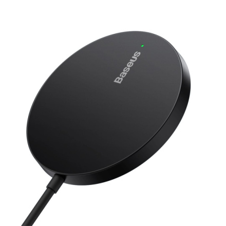 Baseus Bezdrátová nabíječka do sítě Simple Mini3 15W USB-C černá, 6932172618643