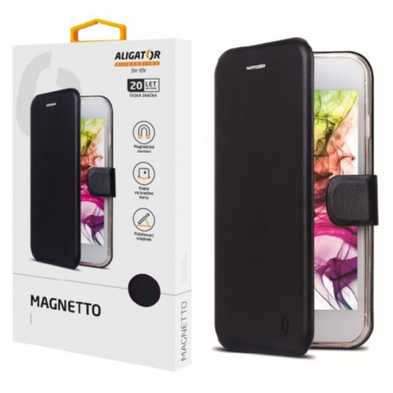 Pouzdro ALIGATOR Magnetto Xiaomi Redmi Note 9 Pro, Black, PAM0150