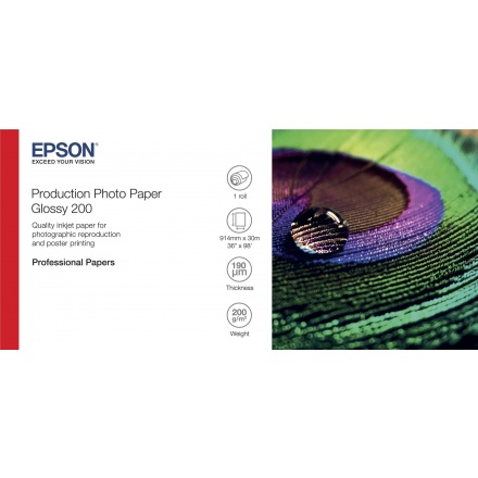 EPSON Production Photo Paper Glossy 200 36" x 30m, C13S450372