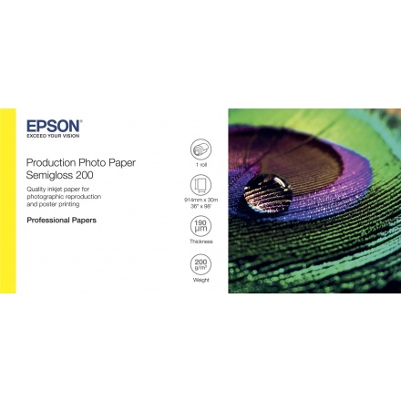 EPSON Production Photo Paper Semigloss 200 36"x30m, C13S450377