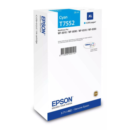 Epson WF-8xxx Series Ink Cartridge XL Cyan, C13T75524N - originální