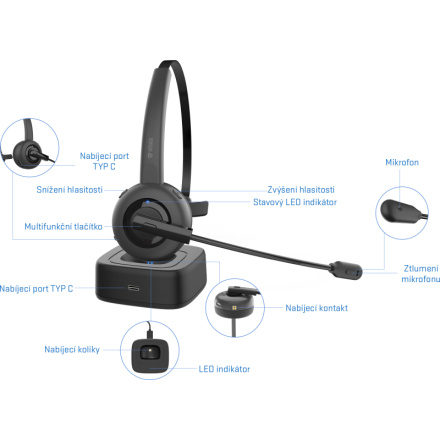 YHP 50BT Bluetooth mono headset YENKEE