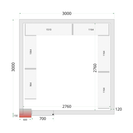 TEFCOLD CR 300x300x220