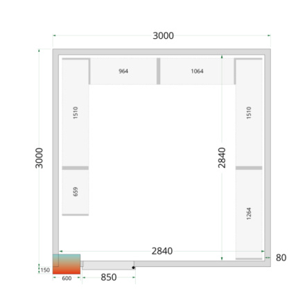 TEFCOLD CR 300x300x220 WD