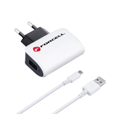 FORCELL Travel Charger Micro USB Universal 1A + cable 437025