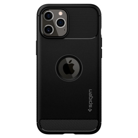 SPIGEN case Rugged Armor for IPHONE 12 / 12 PRO matte black 442754