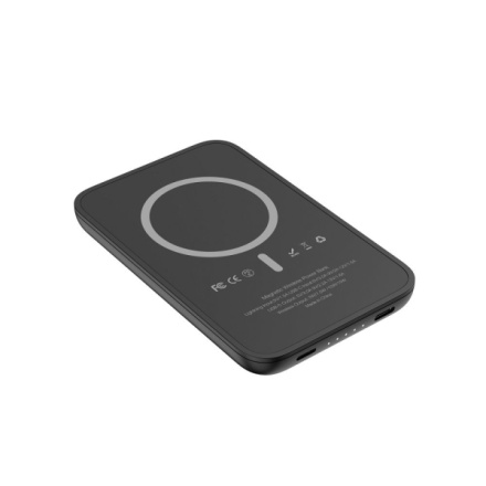 VEGER powerbank 5 000 mAh with wireless charging compatible with MagSafe PD QC3.0 2A 20W MagOn Kick (V0553P / W0553P) black 521364