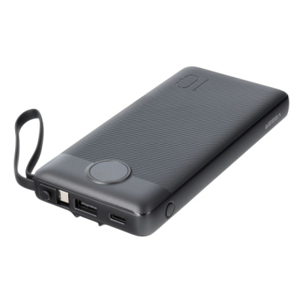 VEGER powerbank 10 000 mAh with built-in cables Micro USB / Type C / Lightning C10 (W1116) black 541942
