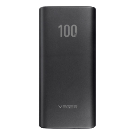 VEGER powerbank 20 000 mAh PD QC3.0 5A 100W T100 (W2032C-100) black 585734