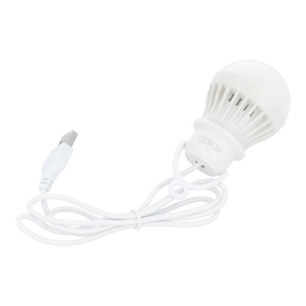 LED bulb to USB A warm white light 200 lm 3W 1 m white 585831