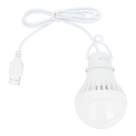 LED bulb to USB white light 5W cable long 1m 350lm 585832