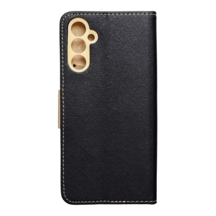 FANCY Book case for SAMSUNG A14 4G / A14 5G black / gold 590065