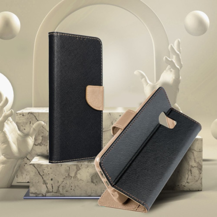 Fancy Book case for SAMSUNG A14 4G / A14 5G black / gold 590065